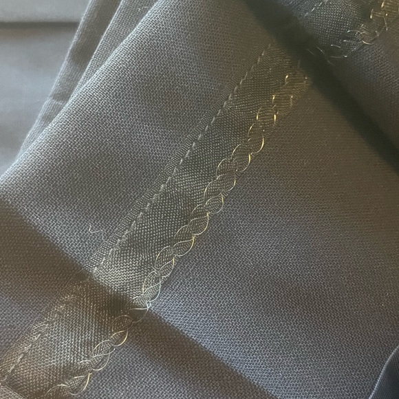 Vintage Wool Pleated Long Navy Midi Skirt Size 8 Lined •Measurements• - Picture 2 of 8